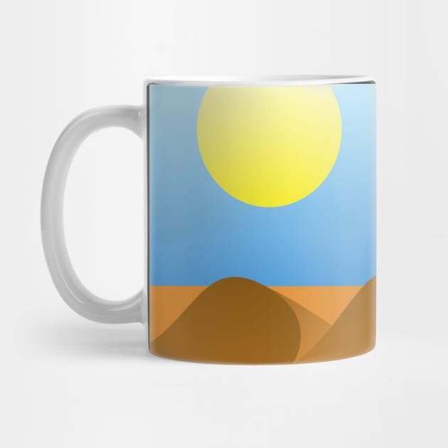 Camels in Desert Landscape by Foxxy Merch